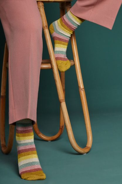 calzini campania righe multicolor rosa indossati peccati veniali