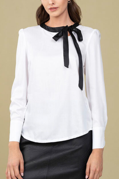 blusa bianca con nastro nero nabucco peccati veniali