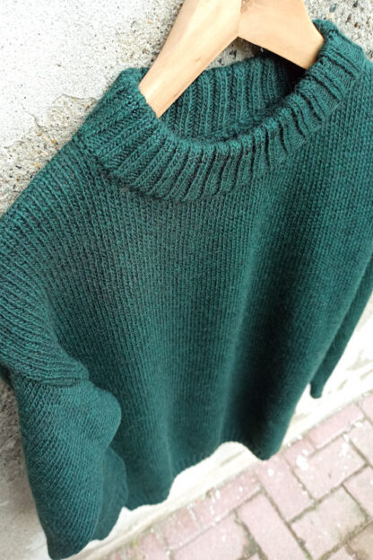 maglia lunga verde con bordi in lurex particolare peccati veniali